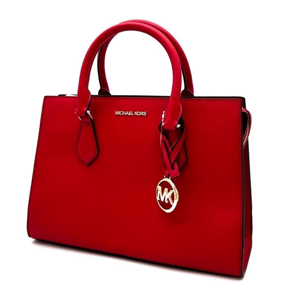Michael Kors Sheila Medium Center Zip
Satchel Bag Bright Red